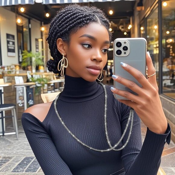 Universal Phone Lanyard Crossbody, Rhinestone Cell Phone Chain Anti-Theft with 1 - Picture 2 of 7